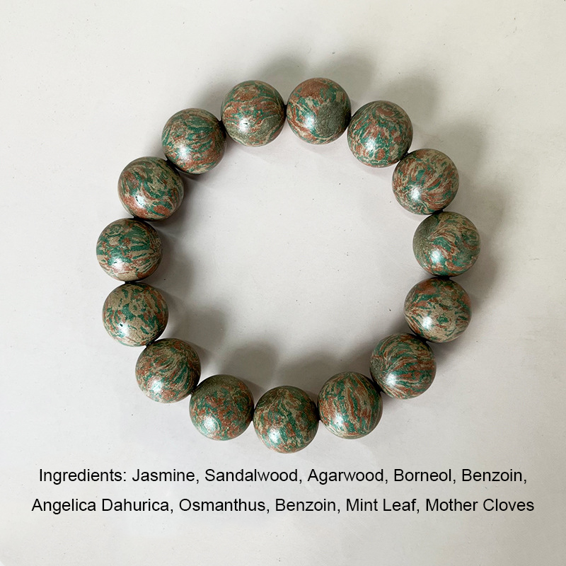 Multi-color Series: Handmade Natural Chinese Herbal Incense Beads Oriental Wearable Aromatherapy Fragrance Beads Stress Relief Relax Scent Bead Pendant