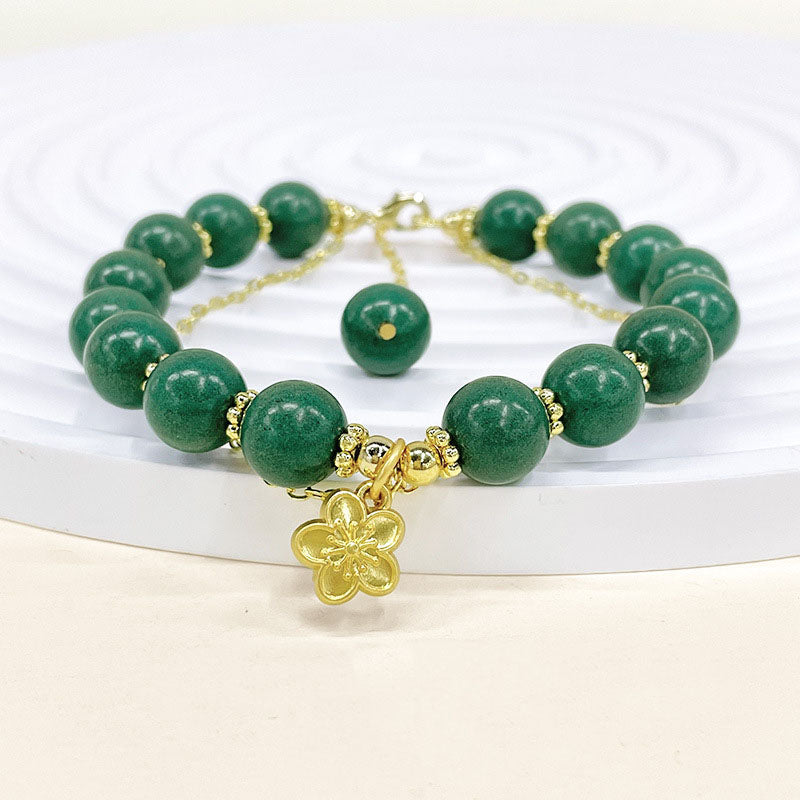 Traditional Chinese Herbal Scented Bead Bracelet Natural Agarwood Cassia Twig Almond Calcite Relaxing Aroma Bracelet for Women Daily Wear