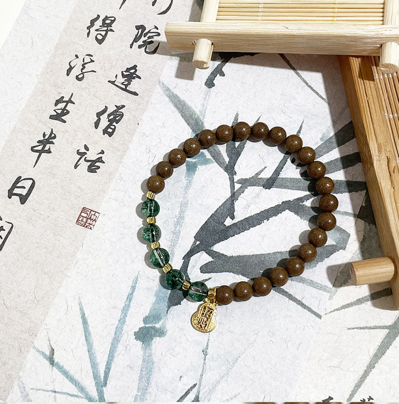 Natural Handmade Herbal Incense Bead Bracelet Unisex Men Women Portable Aromatherapy Stress Relief Relaxing Oriental Scented Wrist Green Jewelry