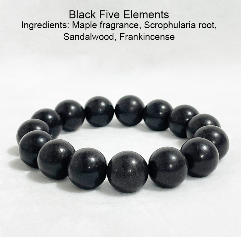 Five Elements Incense Bead Bracelet Handcrafted Chinese Herbal Aroma Energy Balance Feng Shui Meditation Jewelry Gift
