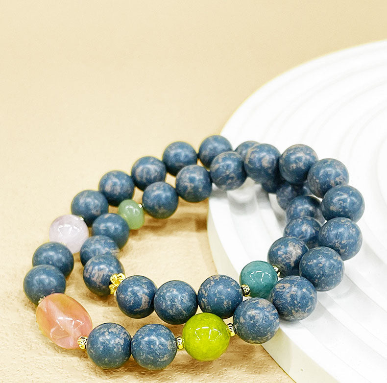 Calming Aromatherapy Incense Bead Bracelet with Agarwood & Ambergris Stress Relief Sleep Aid Clear Brain Fatigue Oriental Scented Jewelry for Men Women
