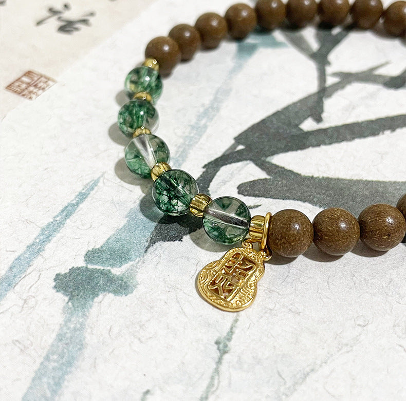 Natural Handmade Herbal Incense Bead Bracelet Unisex Men Women Portable Aromatherapy Stress Relief Relaxing Oriental Scented Wrist Green Jewelry