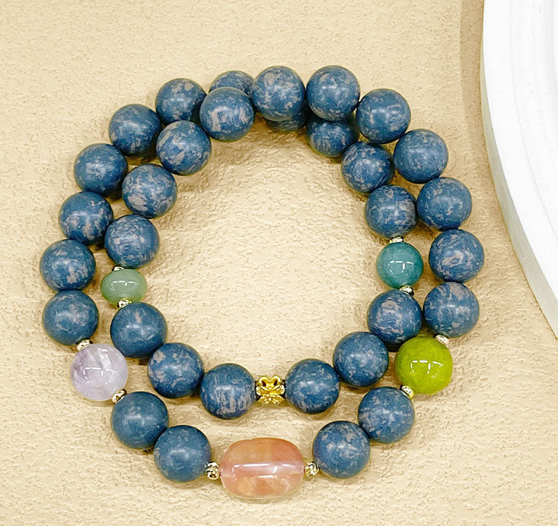 Calming Aromatherapy Incense Bead Bracelet with Agarwood & Ambergris Stress Relief Sleep Aid Clear Brain Fatigue Oriental Scented Jewelry for Men Women