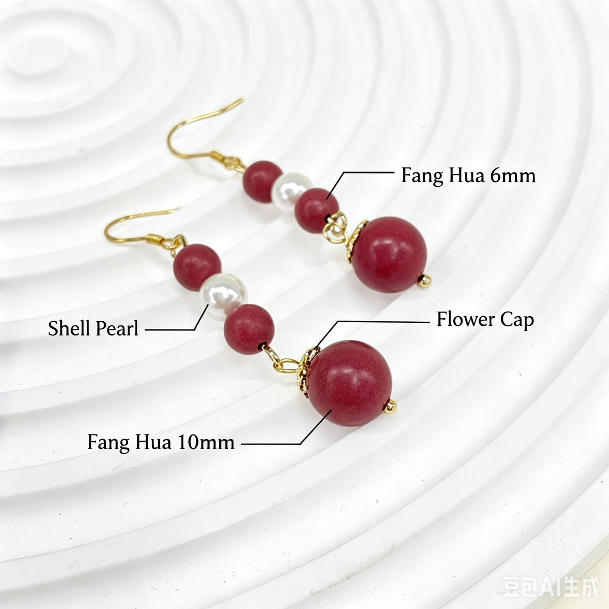 Traditional Natural Blended Herbal Incense Bead Earrings Long Tassel Dangle Earrings Stress Relief Aroma Wellness Oriental Fashion Jewelry