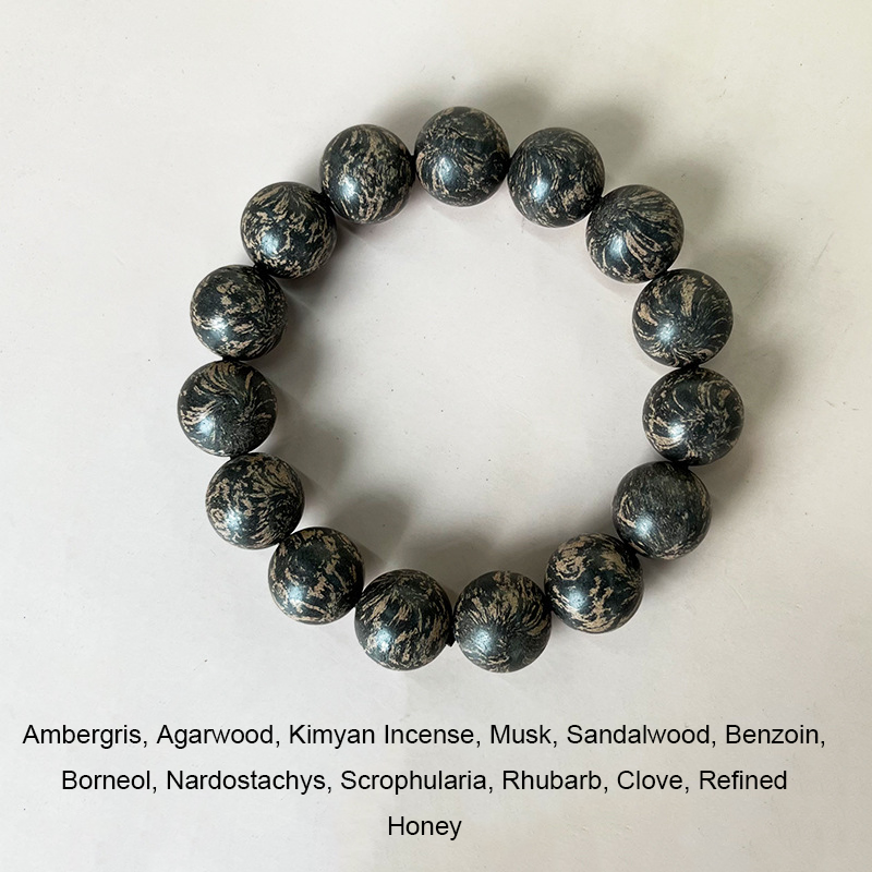Multi-color Series: Handmade Natural Chinese Herbal Incense Beads Oriental Wearable Aromatherapy Fragrance Beads Stress Relief Relax Scent Bead Pendant