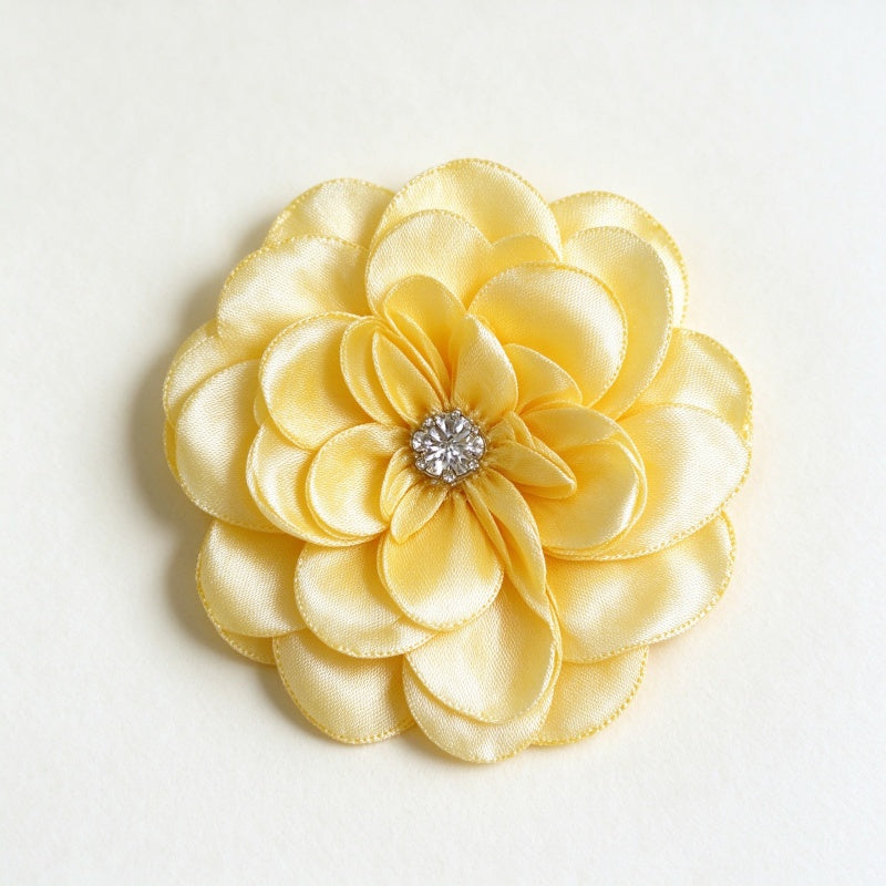 3D Beaded & Chiffon Flower Applique (Garment Embellishment)