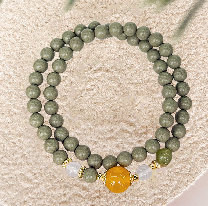 Handmade Natural Herbal Incense Bead Bracelet Wearable Aromatherapy Bracelet Stress Relief Sleep Aid Relieve Fatigue Oriental Wellness Jewelry For Men Women Unisex