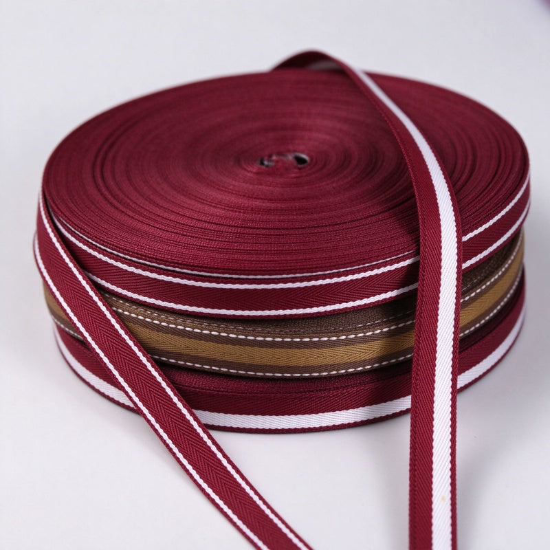 Striped Twill Webbing Tape (Polyester Strap)