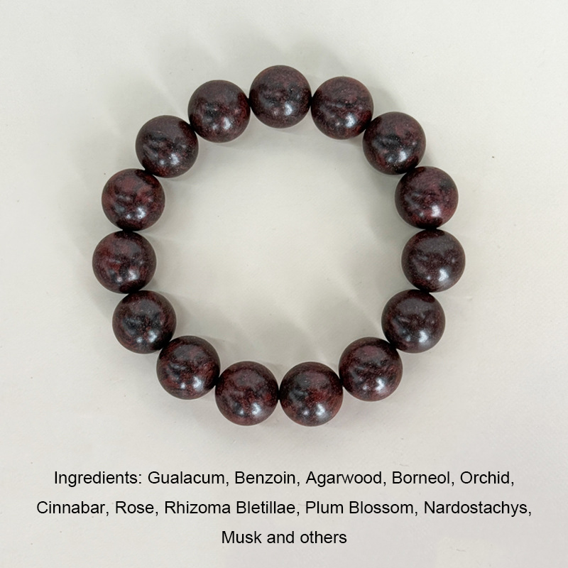 Multi-color Series: Handmade Natural Chinese Herbal Incense Beads Oriental Wearable Aromatherapy Fragrance Beads Stress Relief Relax Scent Bead Pendant