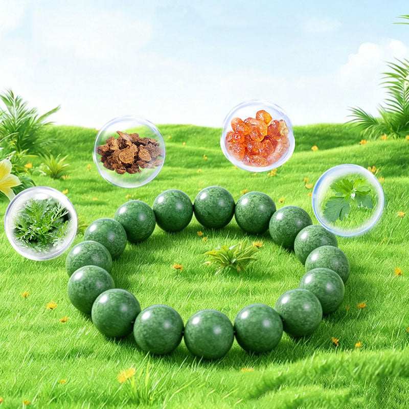 Multi-Herb Mosquito Repellent Incense Bead Bracelet | Natural Plant Aromatherapy Summer Bracelet