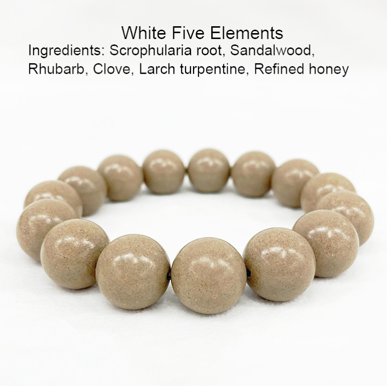 Five Elements Incense Bead Bracelet Handcrafted Chinese Herbal Aroma Energy Balance Feng Shui Meditation Jewelry Gift