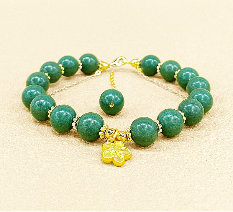 Traditional Chinese Herbal Scented Bead Bracelet Natural Agarwood Cassia Twig Almond Calcite Relaxing Aroma Bracelet for Women Daily Wear