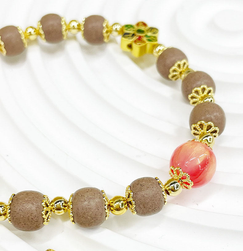 White Ambergris Scented Incense Bead Bracelet Calming Mood Sleep Improving Natural Aromatherapy Wrist Jewelry