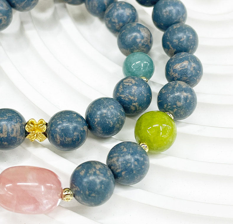 Calming Aromatherapy Incense Bead Bracelet with Agarwood & Ambergris Stress Relief Sleep Aid Clear Brain Fatigue Oriental Scented Jewelry for Men Women
