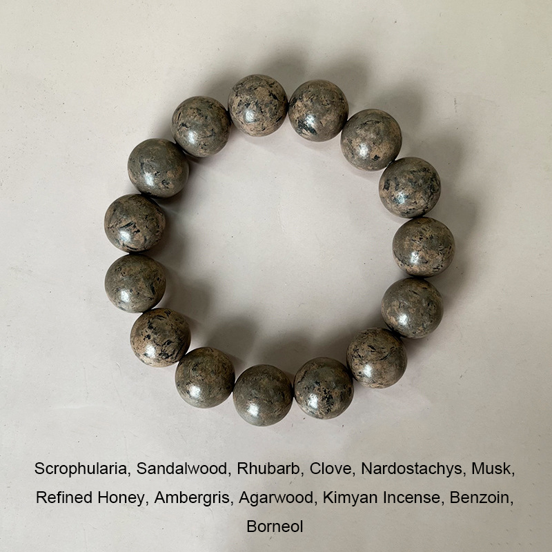 Multi-color Series: Handmade Natural Chinese Herbal Incense Beads Oriental Wearable Aromatherapy Fragrance Beads Stress Relief Relax Scent Bead Pendant