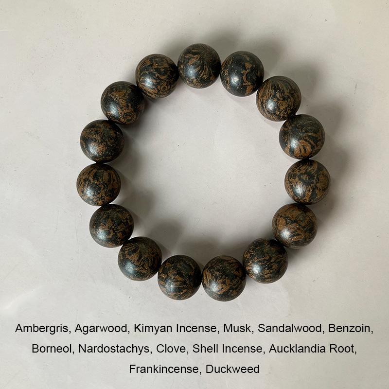 Multi-color Series: Handmade Natural Chinese Herbal Incense Beads Oriental Wearable Aromatherapy Fragrance Beads Stress Relief Relax Scent Bead Pendant