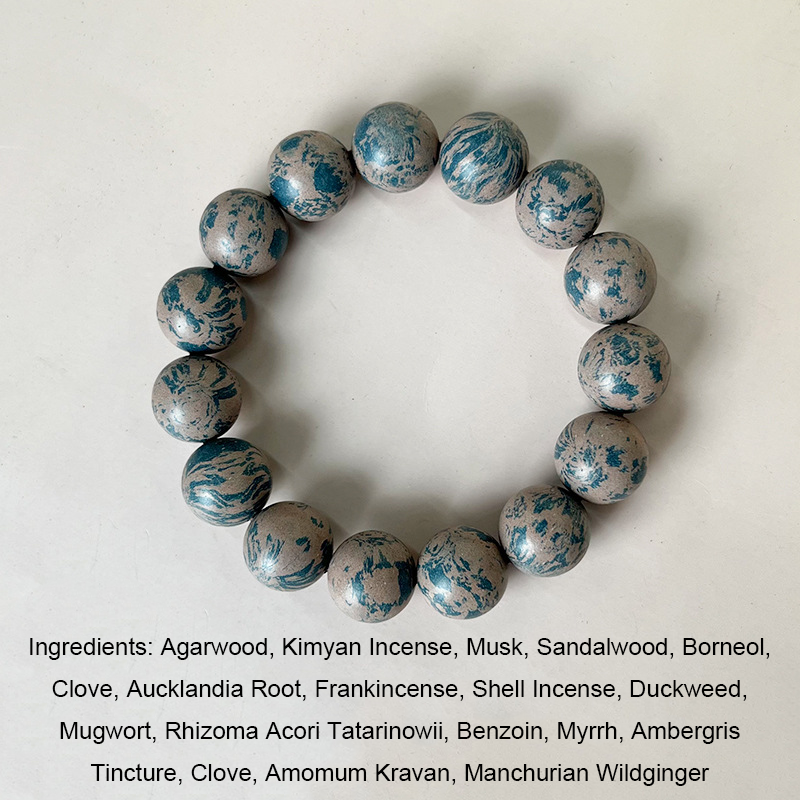 Multi-color Series: Handmade Natural Chinese Herbal Incense Beads Oriental Wearable Aromatherapy Fragrance Beads Stress Relief Relax Scent Bead Pendant