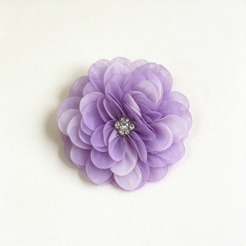 3D Beaded & Chiffon Flower Applique (Garment Embellishment)
