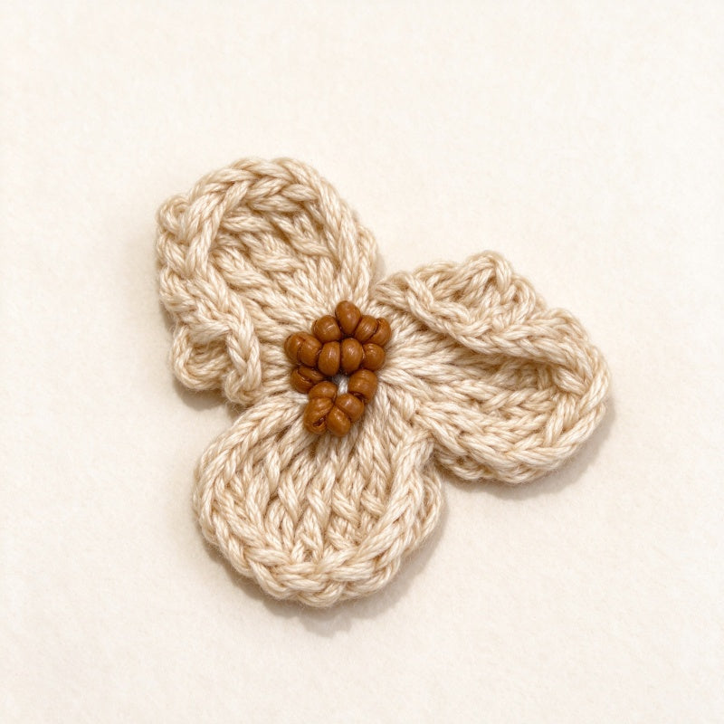 3D Beaded & Chiffon Flower Applique (Garment Embellishment)