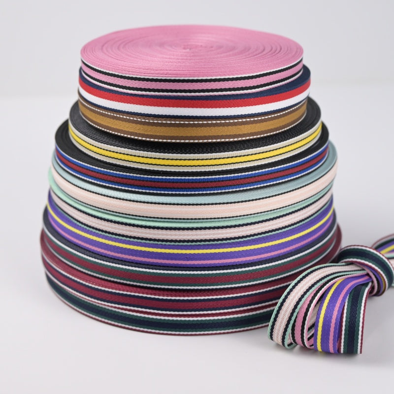 Striped Twill Webbing Tape (Polyester Strap)