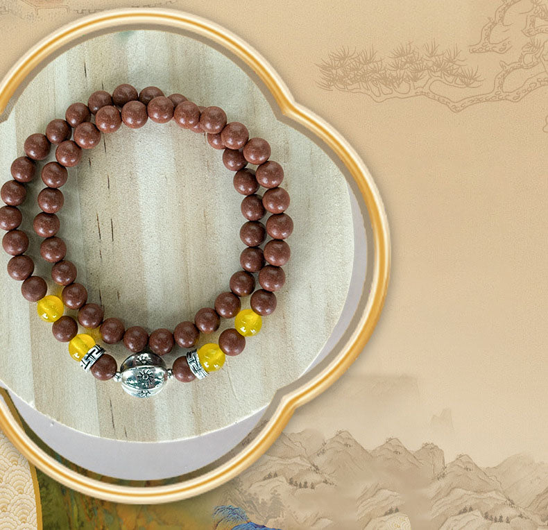 Handmade Natural Herbal Incense Bead Bracelet Wearable Aromatherapy Bracelet Stress Relief Sleep Aid Relieve Fatigue Oriental Wellness Jewelry For Men Women Unisex