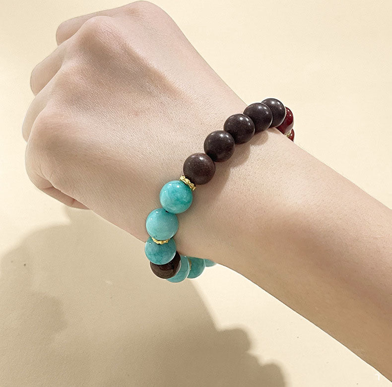 Handmade Ancient Formula Herbal Scented Incense Bead Bracelet Portable Aroma Therapy Bracelet Soothe Fatigue Anxiety Mosquito Repellent Oriental Wellness Bracelet for Men Women