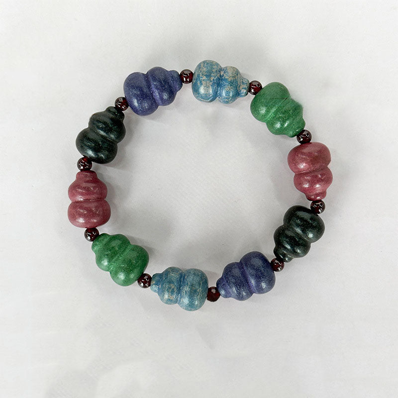 Gourd Incense Bead：Traditional Oriental Aromatherapy Incense Bead Bracelet Gourd Charm Lucky Scented Beaded Jewelry for Men Women
