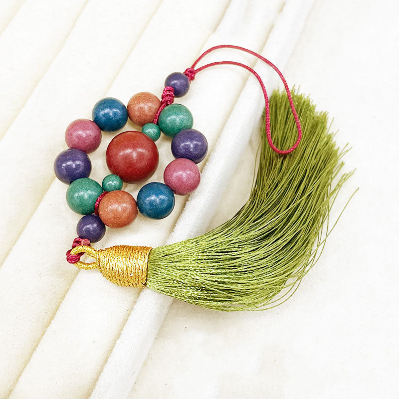 Natural Herbal Incense Bead Car Hanging Ornament Car Air Freshener Relieve Driving Fatigue Motion Sickness Stress Relief Oriental Aromatherapy Car Accessory