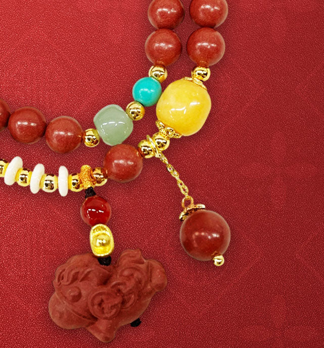 Lunar Year of Horse Scented Incense Pendant Calming Aromatherapy Lucky Charm Wellness Jewelry