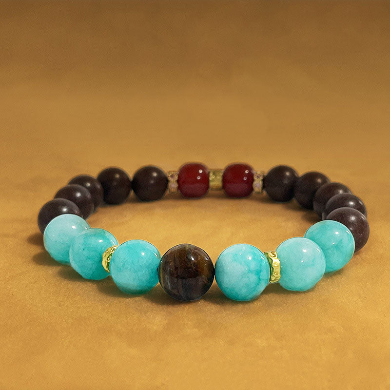 Handmade Ancient Formula Herbal Scented Incense Bead Bracelet Portable Aroma Therapy Bracelet Soothe Fatigue Anxiety Mosquito Repellent Oriental Wellness Bracelet for Men Women