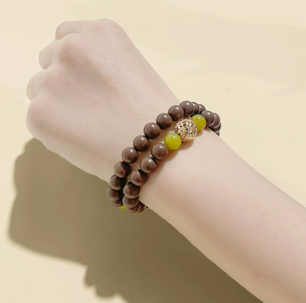 Oriental Herbal Incense Bead Bracelet Long Lasting Scent Stress Relief Wellness Aromatherapy Bracelet